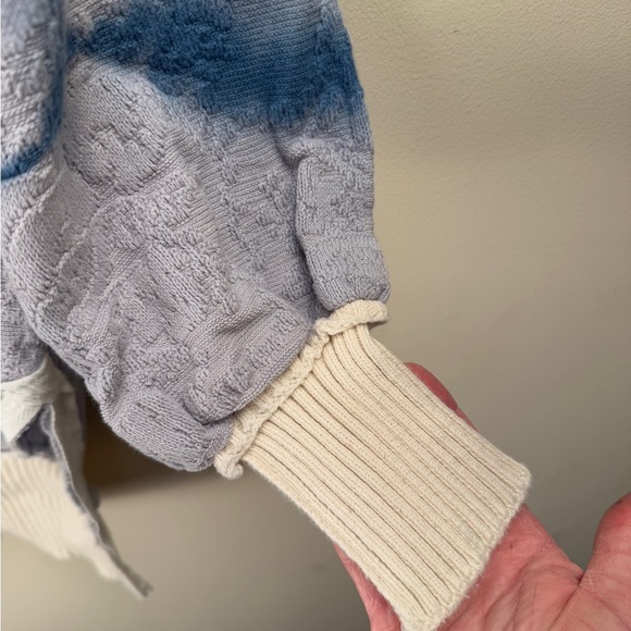 Free People Women’s Extra Small Sunrise Polo Henley Pullover Sweater Tie Dye - Picture 4 of 14